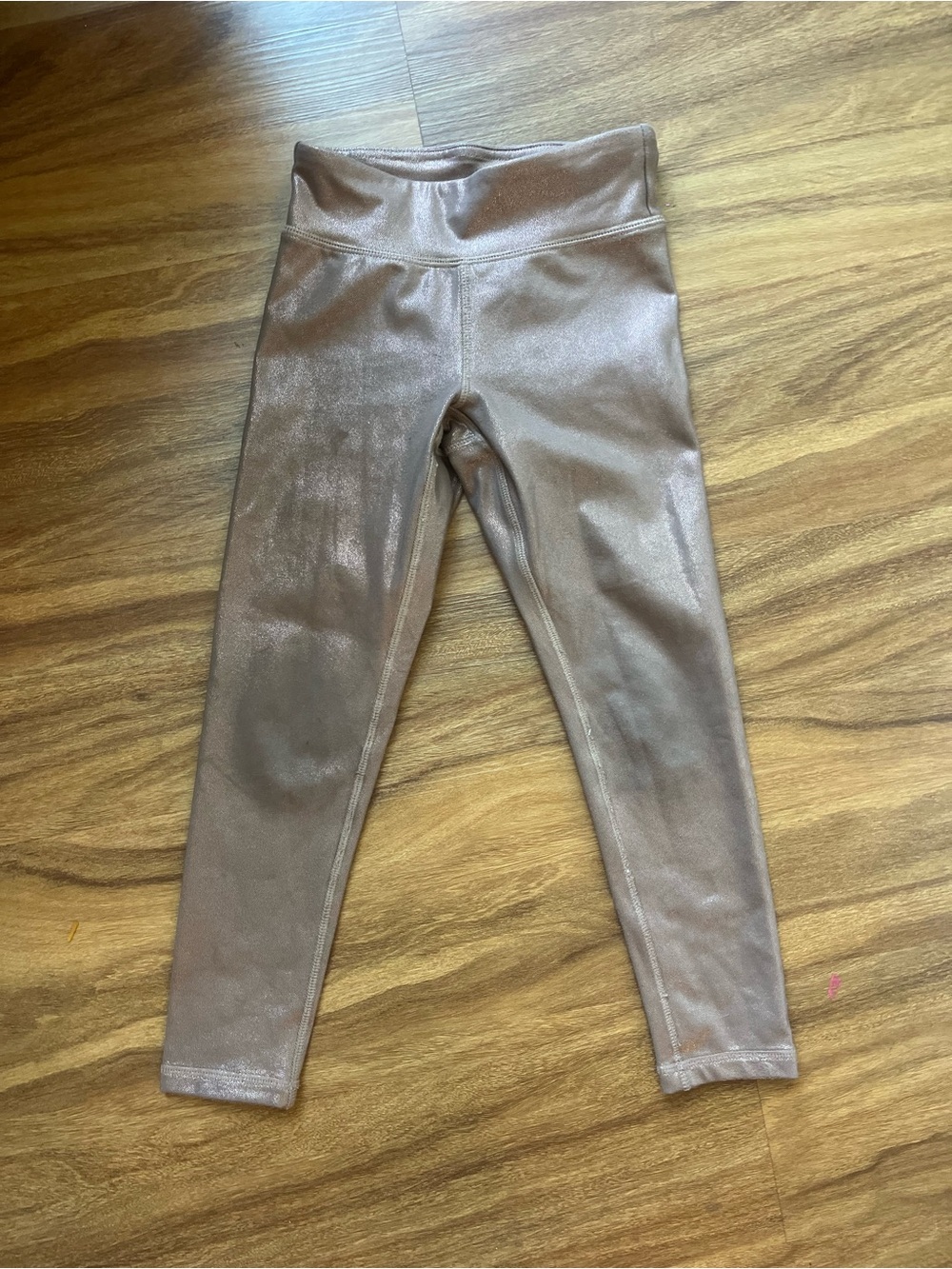 GAP Metallic Rose Gold Girls High-Waist Leggings